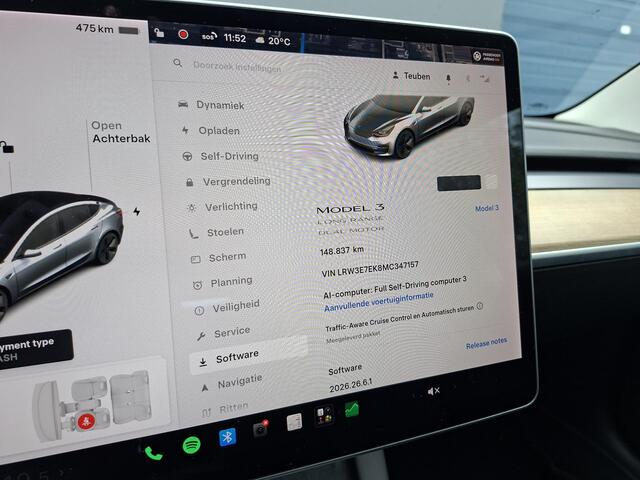 Tesla Model 3 Long Range AWD 75 kWh | SOH 88% | 1e Eigenaar | Full Self-Driving com 3 | Premium Audio
