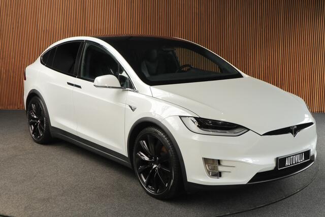 Tesla Model X Dual Motor AWD 7p. 100 kWh Autopilot Leer Navi ACC 360º Stoelverwarming voor & achter Memory Alcantara hemel Climate voor en achter PDC Softclose Afneembare trekhaak 22 inch LM velgen BTW auto