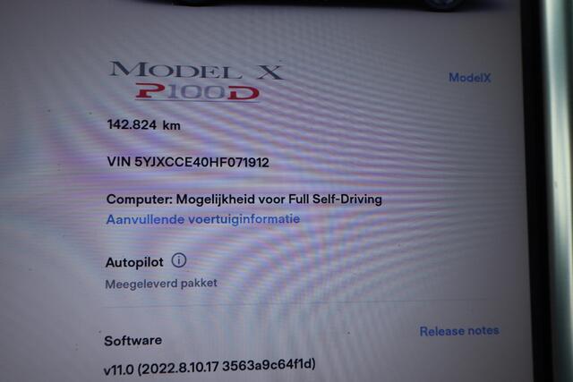 Tesla Model X 100D Performance 6p. Camera, Lederen interieur, CCS ingeschakeld, Cruise control, 6 Persoons, Lederen interieur