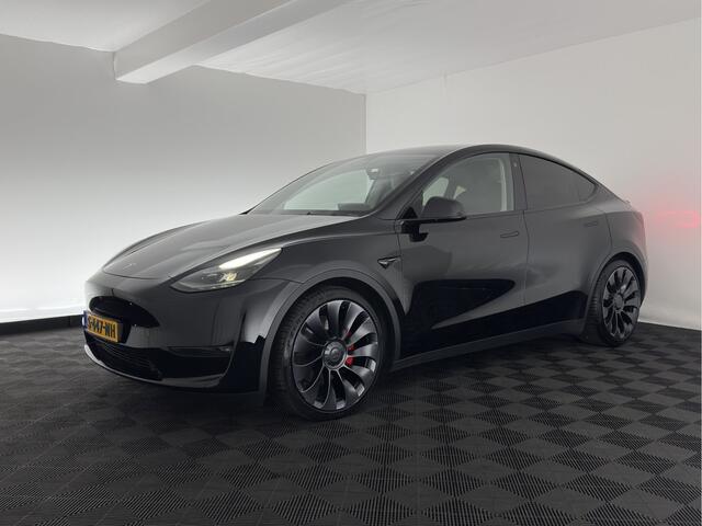 Tesla Model Y Performance AWD 75 kWh {SOH-84%} [ 3-Fase ] (INCL-BTW) Aut. *PANO | AUTO-PILOT | LUXURY-LEATHER | TOP-VIEW | NAVI-FULLMAP | MATRIX-LED | DIGI-COCKPIT | KEYLESS | CAMERA | DAB+ | HEATED-COMFORTSEATS | PRIVACY-GLASS | 21''ALU*