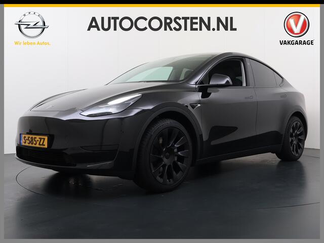 Tesla Model Y RWD LFP-Accu SOH 97% Lmv 20" Warmtepomp Adap.Cruise Navi Ecc Camera's Panoramadak Autopilot Stoel+Stuur+Achterbank Verwarming Elek.Achterklep Dodehoek detector Draadloze telefoonlader Origineel Nederlandse Auto