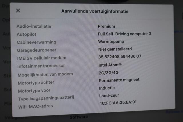 Tesla Model Y Long Range AWD 75 kWh 91,1% SOH, Autopilot computer 3, Wit lederen bekleding, Warmtepomp