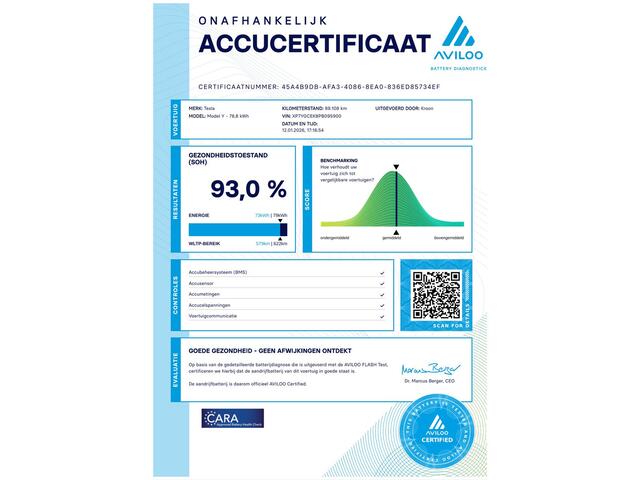 Tesla Model Y Long Range AWD 75kWh SOH 93% Trekhaak