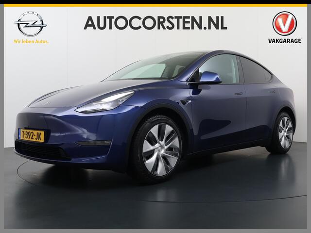 Tesla Model Y Long Range AWD 514pk SOH 92% Trekhaak Warmtepomp Leder Panoramadak Matrix-LED Autopilot Elektr.Stuur+Stoel+Verwarmd Navi Ecc Premium Audio Keyless Priv.Glass Camera's Elektr.AchterKlep Parkeer Assistent Sentry-Mode Privacyglas Bluetooth Dodehoek detector 