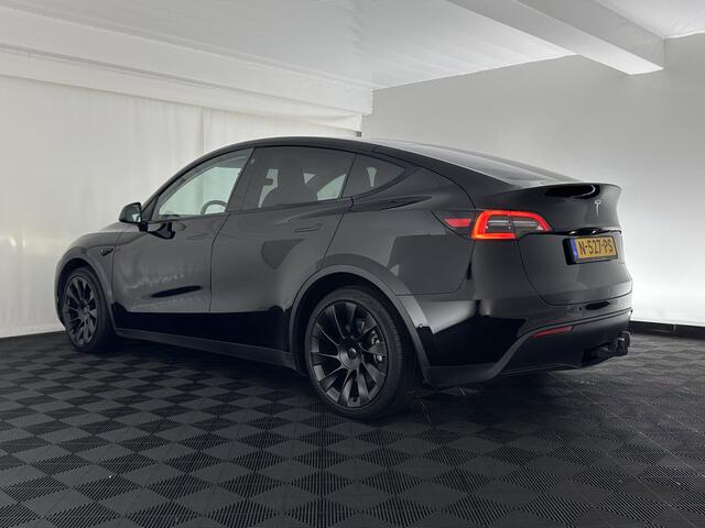 Tesla Model Y Long Range AWD 75 kWh [ 3-Fase ] {SOH-81%} (INCL-BTW) Aut. *PANO | AUTO-PILOT | LEATHER | NAVI-FULLMAP | MATRIX-LED | KEYLESS | CAMERA | DAB+ | HEATED-COMFORTSEATS | PRIVACY-GLASS | TOPVIEW | 20''ALU | TOWBAR*