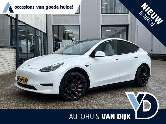 Tesla Model Y Performance AWD 75 kWh | NL Auto/1e Eig./Leder/Pano.Dak/Navi/21"/Camera/Stoel&Stuurverwarming