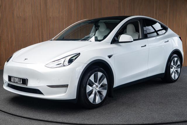Tesla Model Y Long Range AWD 75 kWh Full Self driving 3 - warmtepomp - Cruise Controll Adaptief - 360 Camera - Wit leder