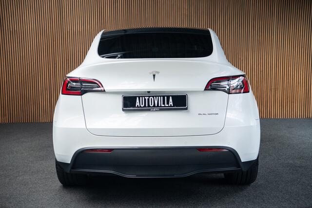 Tesla Model Y Long Range AWD 75 kWh Full Self driving 3 - warmtepomp - Cruise Controll Adaptief - 360 Camera - Wit leder