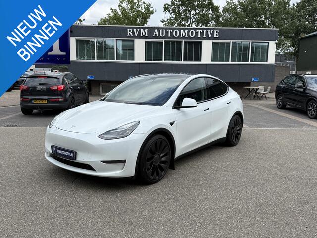 Tesla Model Y Performance AWD 75 kWh 21 INCH TURBINE VELGEN | TESLA GARANTIE T/M 01-2028 OF 80.000 KM | ACCU & AANDRIJFLIJN GARANTIE T/M 01-2032 OF 192.000 KM | ALL IN RIJKLAAR PRIJS |