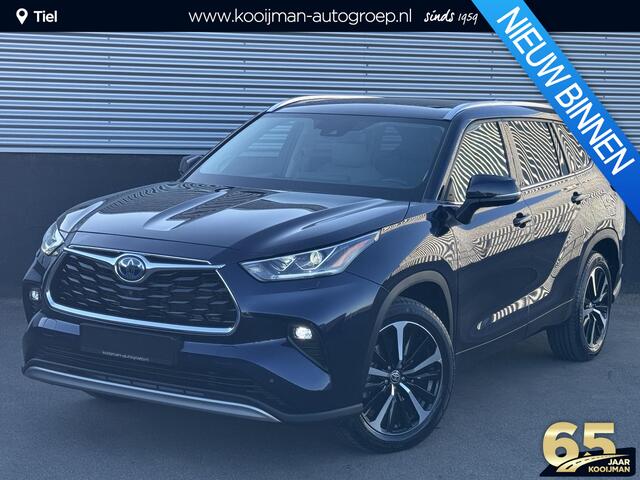 Toyota HIGHLANDER 2.5 AWD Hybrid Premium Panoramadak, 7-zits, BTW-auto, AppleCarPlay/AndroidAuto, Stuurwiel verwarmd, Voorstoelen- & achterbank verwarmd, 360° camera, Dodehoek detectie, JBL premium audio