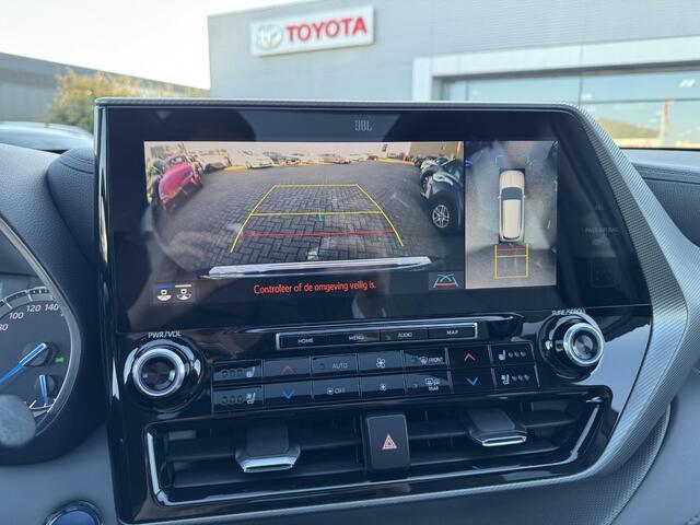 Toyota HIGHLANDER 2.5 AWD Hybrid Premium Panoramadak, 7-zits, BTW-auto, AppleCarPlay/AndroidAuto, Stuurwiel verwarmd, Voorstoelen- & achterbank verwarmd, 360° camera, Dodehoek detectie, JBL premium audio