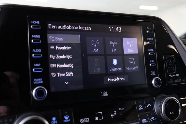 Toyota HIGHLANDER 2.5 AWD Hybrid Executive. Zwart Leder ,JBL, Stoelgeheugen, Achteruitrijcamera, BSM