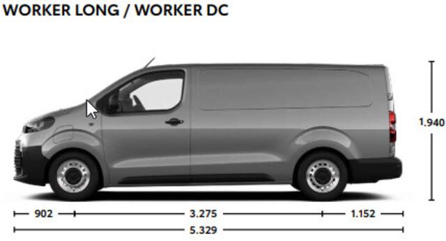 Toyota PROACE Long Worker 2.0 D-4D Professional DC 145PK Automaat DubbeleCabine 6 persoons DIRECT RIJDEN incl. o.a.: Apple Carplay / Android Auto, Climate Control, Cruise Control, LM velgen, 2 schuifdeuren