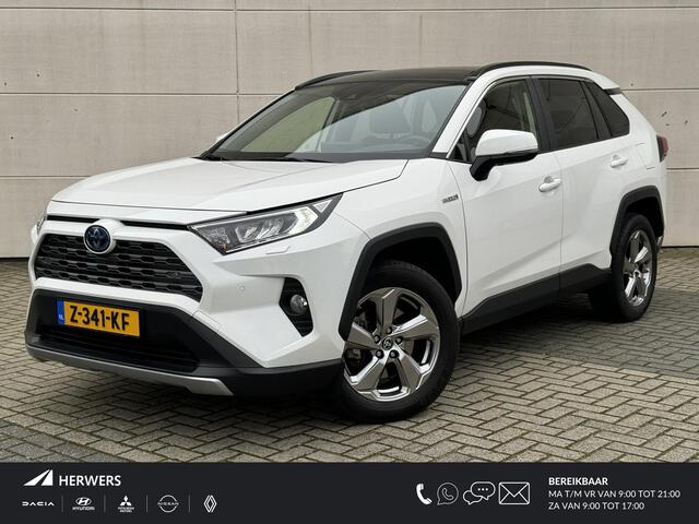 Toyota RAV4 2.5 Hybrid Dynamic / Navigatie / Trekhaak / Cruise Control Adaptief / Open dak / 18" Lm velgen / Dode doek detectie / Stoel en stuur verwarming / Led koplampen