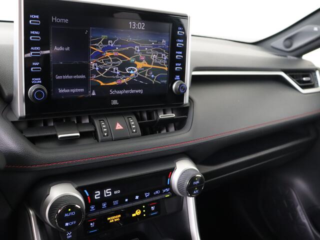 Toyota RAV4 2.5 Plug-in Hybrid AWD Bi-Tone Plus Limited I JBL | Trekhaak afneembaar I Navigatie I Climate Control I Cruise Control I 360 Camera I Voorruit-/Stuurverwarming | Stoelverwarming/-Verkoeling | Lederen bekleding I Subwoofer I Dodehoek Detectie |