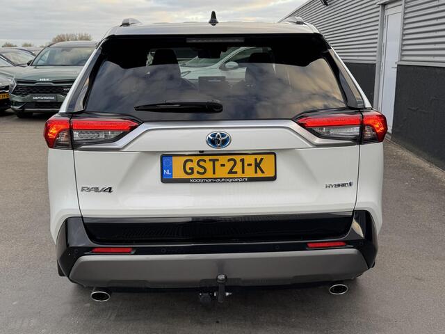 Toyota RAV4 2.5 Hybrid AWD Bi-Tone Navigatie, Trekhaak, Treeplanken, 360" Camera, Stoel- & Stuurwielverwarming, Dodehoekdetectie, Leder/alcantara, LED, LMV,