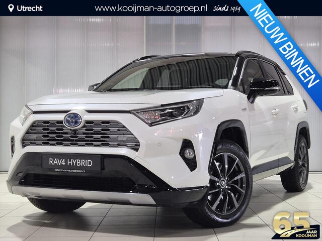 Toyota RAV4 2.5 Hybrid AWD Bi-Tone | Zwart dak | |360° camera | Dodehoekdetectie | Parkeersensoren | JBL Premium audio | Stoelverwarming | Keyless | Elektr. Achterklep | Lederen bekleding |