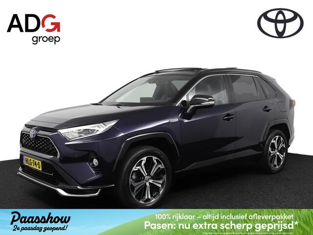 Toyota RAV4 2.5 Plug-in Hybrid AWD Bi-Tone Plus | Panorama dak | Trekhaak | Stoel/Stuurverwarming | Stoelventilatie | 360Camera | Leer | JBL Audio |