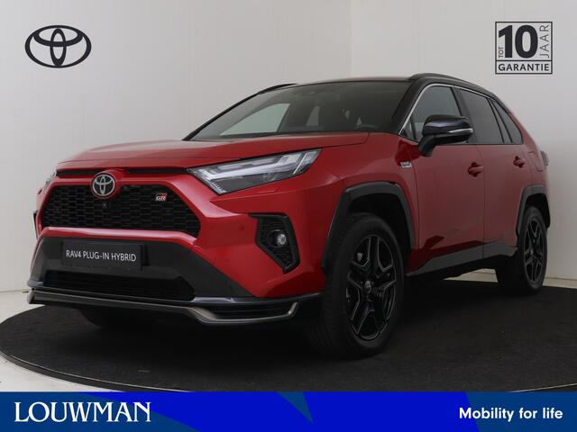Toyota RAV4 2.5 Plug-in Hybrid AWD GR SPORT | BTW Voertuig | Dealer onderhouden | Trekhaak | Panorama schuif/kanteldak | JBL | 360 Camera+Camera binnenspiegel | Stoel+stuurverwarming+achterbank | Dodehoek detectie | Memory Seat |