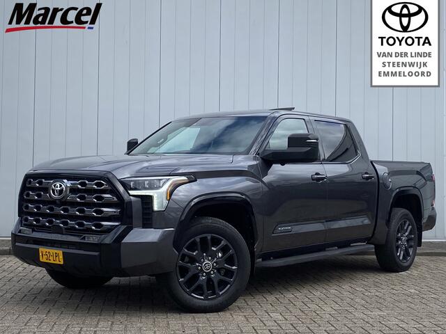 Toyota TUNDRA Crewmax Limited 3.5 V6 Platinum Headup 360 Camera Pano JBL trekhaak Bedcover Stoel Verkoeling NL kenteken 3500KG treklast Treeplanken