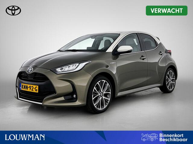 Toyota YARIS 1.5 Hybrid Style + | Dealer onderhouden | Lichte kleur half lederen interieur | Stoelverwarming | Climate Control | Cruise Control Adaptive | achteruitrijcamera |