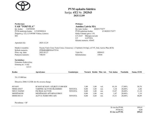 Toyota YARIS Cross 1.5 Hybrid 115 Dynamic / Comfort Pack / Dealer onderhouden / Stuur- en stoelverwarming / Camera / Navigatie (via) Apple Carplay Android / 17"LM wielen /