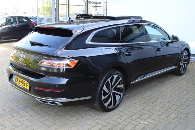 Volkswagen Arteon Shooting Brake 1.4 TSI eHybrid R-Line Business+ | Incl. 12 maanden Garantie | Panorama dak | Elektrisch wegklapbare trekhaak | Stoelverwarming voor + achter | Stuurverwarming | 360* Camera | Dodehoeksensoren | Adaptieve cruise | Keyless entry/start | Elek