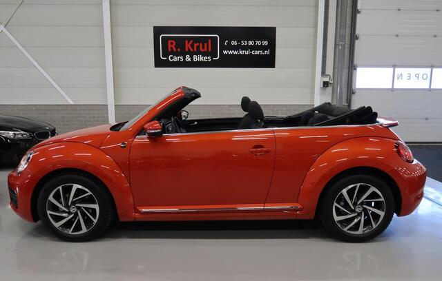 Volkswagen BEETLE (NEW) Cabriolet 1.4 TSI Sound Automaat Airco-ecc Navigatie Stoelverwarming App connect Boekjes Windscherm Extra klokjes Facelift Habanero Orange metallic