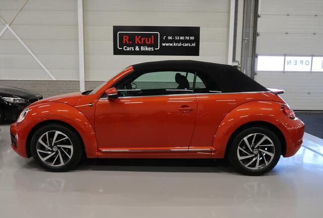 Volkswagen BEETLE (NEW) Cabriolet 1.4 TSI Sound Automaat Airco-ecc Navigatie Stoelverwarming App connect Boekjes Windscherm Extra klokjes Facelift Habanero Orange metallic