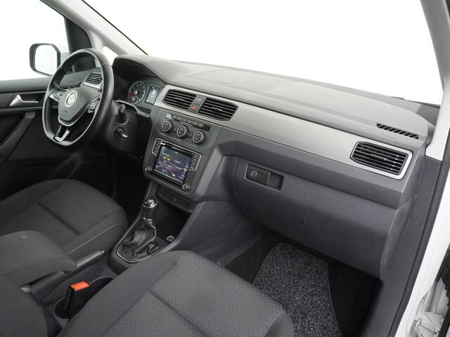 Volkswagen CADDY 1.4TGI Autom. Aardgas 5-Persoons Trekhaak Navi Ecc Cruise control Signaleringsverlichting Lmv Pdc 2X Schuifdeur Privacy Glas Stoel+Voorruitverwarming Licht & Zicht pakket Trendline Geel kenteken Ecofuel Aardgas/Benzine 1e Eigenaar 1.400KG Trekgewicht