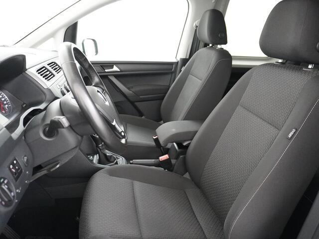 Volkswagen CADDY 1.4TGI Autom. Aardgas 5-Persoons Trekhaak Navi Ecc Cruise control Signaleringsverlichting Lmv Pdc 2X Schuifdeur Privacy Glas Stoel+Voorruitverwarming Licht & Zicht pakket Trendline Geel kenteken Ecofuel Aardgas/Benzine 1e Eigenaar 1.400KG Trekgewicht