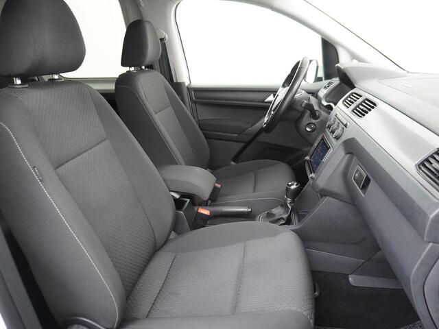 Volkswagen CADDY 1.4TGI Autom. Aardgas 5-Persoons Trekhaak Navi Ecc Cruise control Signaleringsverlichting Lmv Pdc 2X Schuifdeur Privacy Glas Stoel+Voorruitverwarming Licht & Zicht pakket Trendline Geel kenteken Ecofuel Aardgas/Benzine 1e Eigenaar 1.400KG Trekgewicht
