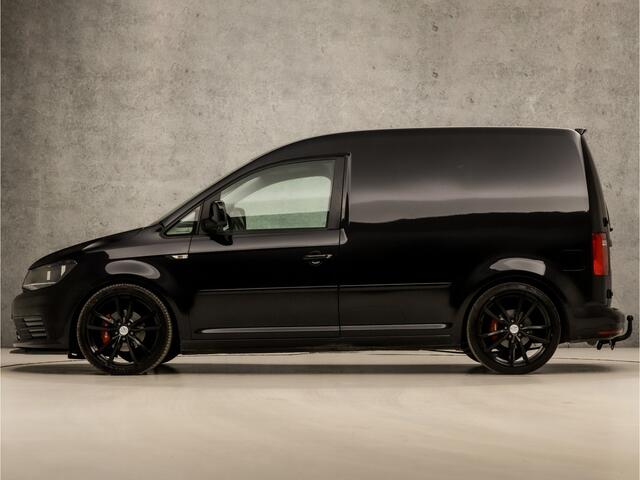 Volkswagen CADDY 2.0 TDI L1H1 BMT Black Sport (APPLE CARPLAY, NAVIGATIE, LEDER, AIRCO, TREKHAAK, ZIJSCHUIFDEUR, CRUISE, LM VELGEN, GETINT GLAS, NIEUWSTAAT)