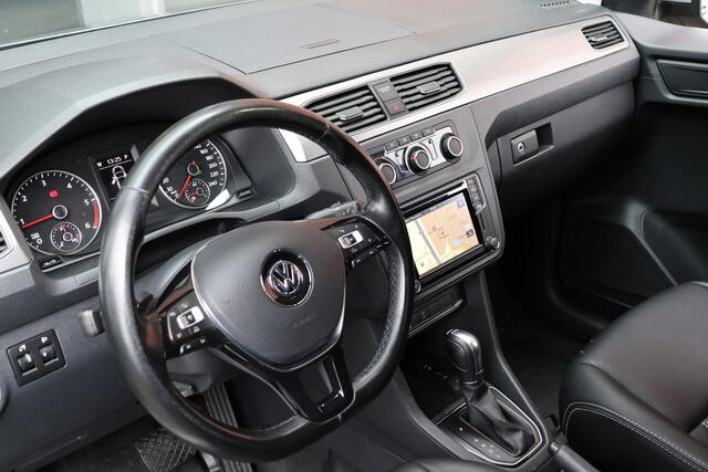 Volkswagen CADDY 2.0 TDI DSG Exclusive | Bi-Xenon | ACC | CarPlay | Camera | Navigatie | F1 Flippers | | Lederen bekleding | PDC | MF Stuur | Spoilerkit | NAP Logisch | Nieuwe APK