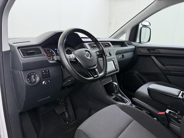 Volkswagen CADDY 2.0TDI Automaat Airco Navi Cruise Control Comfort-Stoelen Pdc Bluetooth Lmv Euro 6 L1H1 BMT Highline Achterklep Schuifdeur Zijruit Betonplex Vloer Lat om Lat Inbouwkast 1ste Eigenaar Unieke km.stand! Origineel Nederlandse Auto incl. NAP