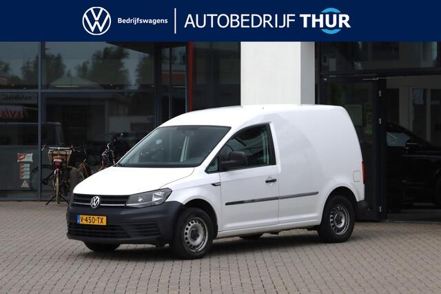 Volkswagen CADDY 2.0 TDI L1H1 BMT Trendline NL auto 1e eigenaar dealeronderhouden Airco, tussenschot, schuifdeur rechts, parkeersensoren achter, trekhaak, radio, elektrisch verstel- en verwarmbare buitenspiegels, achterdeuren met ruit etc.