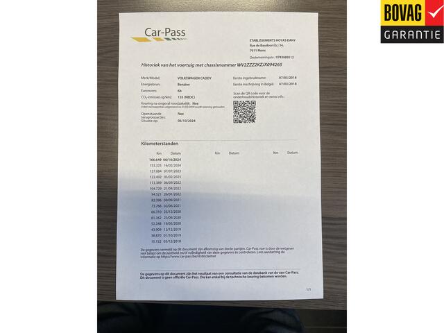 Volkswagen CADDY MAXI 1.4 TSI Trendline 92kw Life DSG 7 pers. ( Navigatie, Adaptive Cruise Control, Trekhaak) RIJKLAARPRIJS!