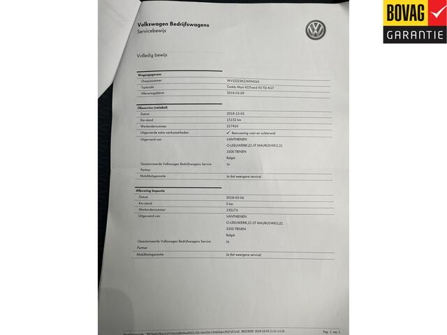 Volkswagen CADDY MAXI 1.4 TSI Trendline 92kw Life DSG 7 pers. ( Navigatie, Adaptive Cruise Control, Trekhaak) RIJKLAARPRIJS!