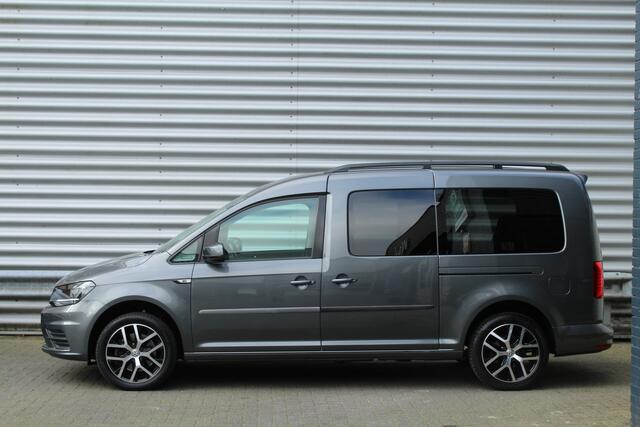Volkswagen CADDY MAXI 1.4 TSI 126pk Trendline DSG7 2x Zijschuifdeur Clima Cruise Navi Leder 17"LMV Dakreling Trekhaak 1350kg
