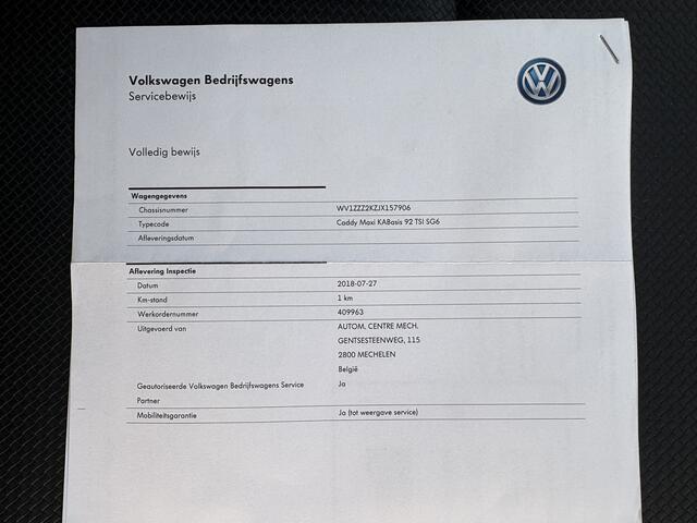Volkswagen CADDY MAXI 1.4 TSI L2H1 BMT Trendline 92kw, Bestel BTW/ BPM VRIJ! ( Airco, Cruise control, Trekhaak) RIJKLAARPRIJS!