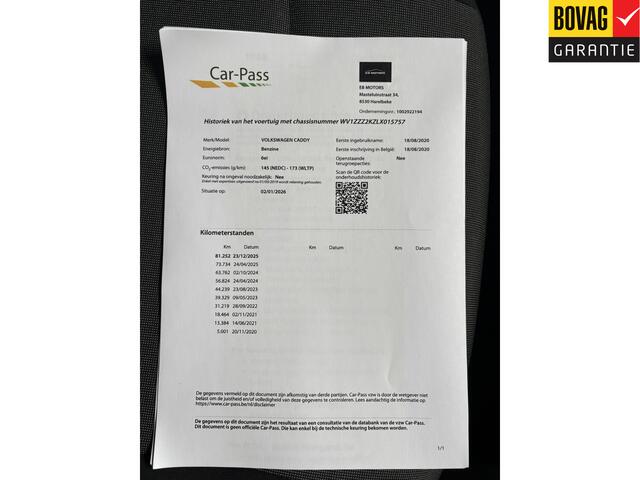 Volkswagen CADDY MAXI 1.4 TSI L2H1 BMT Comfortline DSG Bestel Automaat ( Airco | Cruise control | Trekhaak) Prijs Ex BTW) RIJKLAARPRIJS!