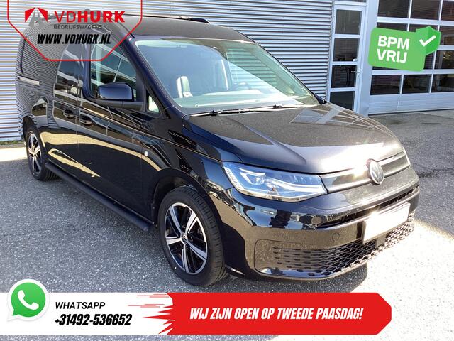 Volkswagen CADDY MAXI Cargo 2.0 TDI 125 pk DSG Aut. Black Edition LED/ Adapt.Cruise/ Standkachel/ Stoelverw./ Leder/ Carplay/ Navi/ LMV/ Sidebars/ Trekhaak/ Airco