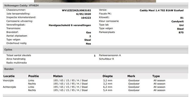 Volkswagen CADDY MAXI 1.4 TGI L2H1 CNG aardgas / Benz./ Comfortline Airco / Pdc. / Re.Schuifdeur / zeer milieu vriendelijk .