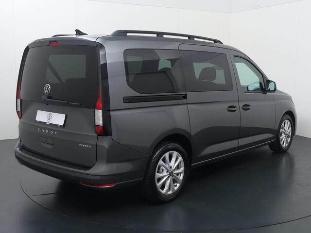 Volkswagen CADDY MAXI 1.5 TSI Hybride Life DSG 7-Persoons | 150 PK | Adaptive Cruise Control | Achteruitrijcamera | Climate control | Dodehoek detectie | Stoelverwarming | Apple Carplay / Android Auto |