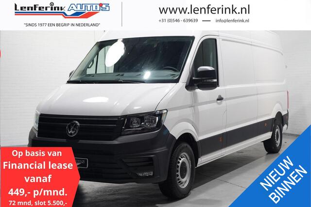 Volkswagen CRAFTER 2.0 TDI 140 pk L4H3 va 449,- p/mnd Airco Cruise Control, Geveerde Stoel, PDC V+A, 3-Zits, Nieuw 2023