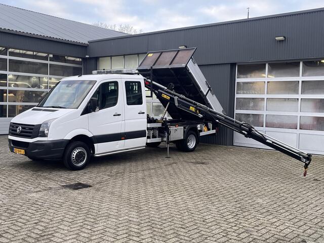 Volkswagen CRAFTER 2.0 TDI Kipper Laadkraan Hiab XS-044 afstandsbedieningssysteem Openlaadbak Airco Cruise controle 6-Persoons Pick-up Euro 5 Ex gemeente Bpm vrij Werkverlichting Kieperkraan Autolaadkraan Open laadbak