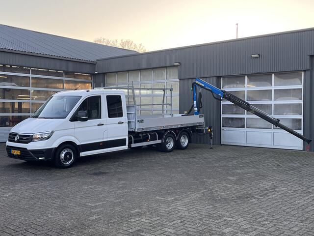 Volkswagen CRAFTER 50 2.0 TDI DC Be Clixstar Palfinger laadkraan Afstandsbediening Airco Cruise controle 3-Persoons Kastinrichting 3100kg laadvermogen kastinrichting Euro 6 Open laadbak Pick-up p-up Bakwagen 1e eigenaar