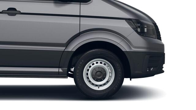 Volkswagen CRAFTER Bedrijfswagens Highline L3H3 2.0 TDI 130 kW 177 pk 8 versn. Auto | BPM vrij | Achterdeuren met ruiten | Bijrijdersbank inclusief opbergvak | Middelhoog dak | Trekhaak met vaste kogel |