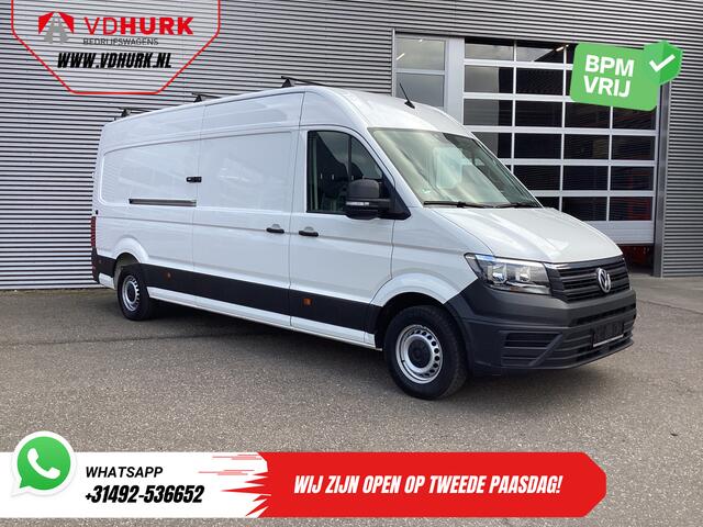 Volkswagen CRAFTER 35 2.0 TDI 180 pk L4H3 BPM VRIJ! RWD Tacho/ 270gr deuren/ 3.5T trekverm./ Navi/ Carplay/ Climate/ Camera/ Cruise/ Trekhaak