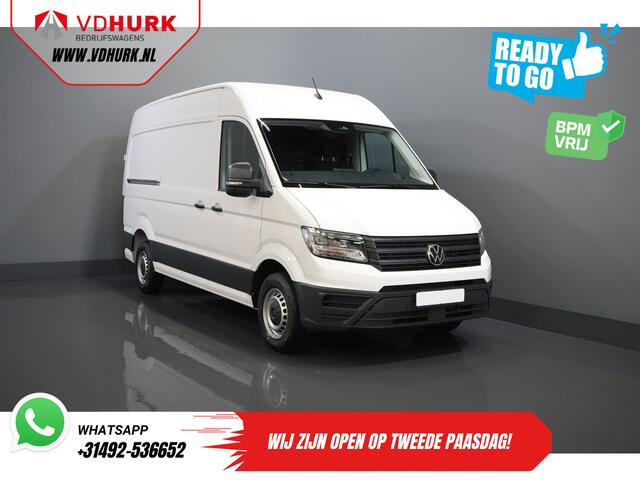 Volkswagen CRAFTER 35 2.0 TDI 140 pk DSG Aut. L3H3 BPM VRIJ! Betimmering/ LED/ Virtual Cockpit/ Camera/ Cruise/ Carplay/ Gev.Stoel